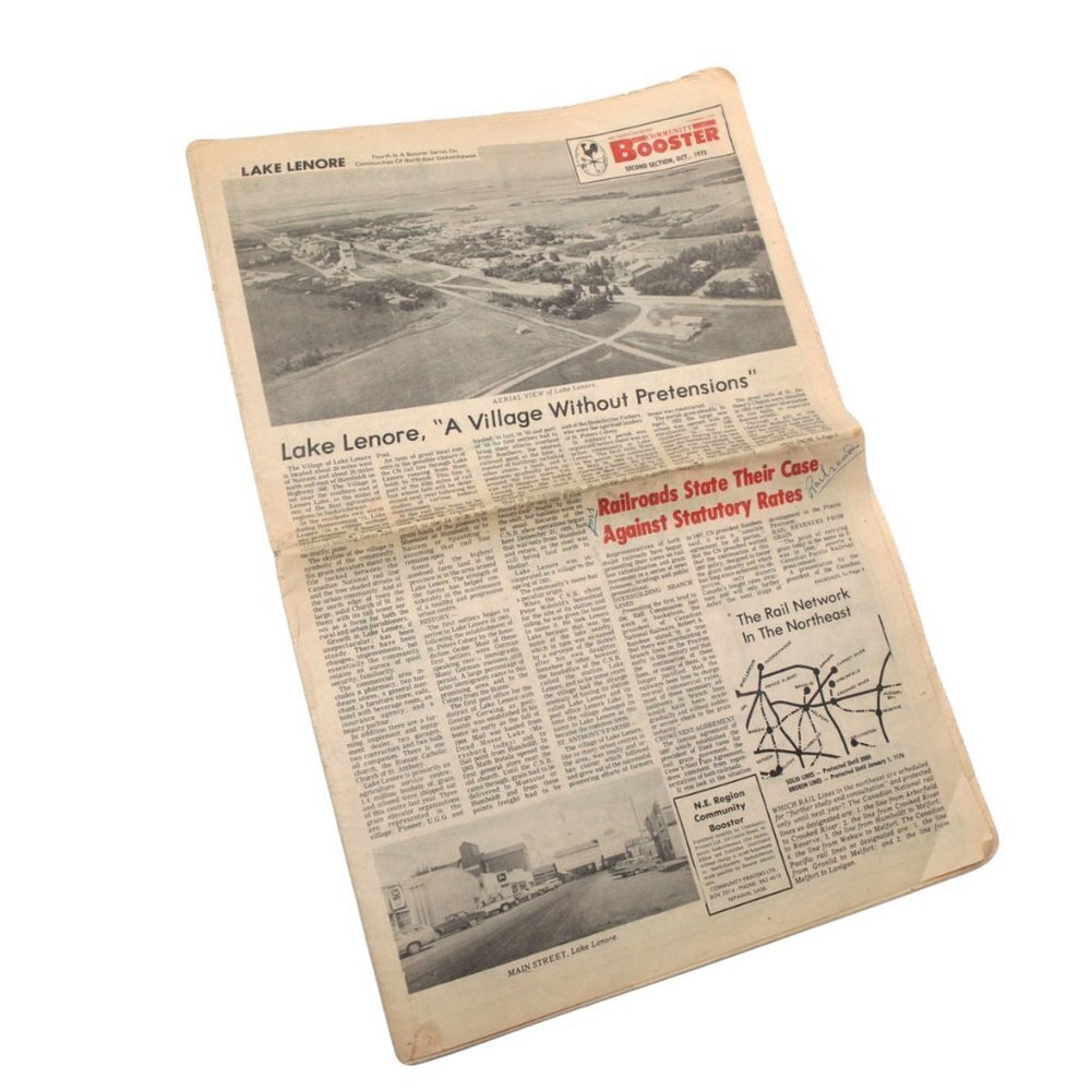Vintage 1975 Naicam Saskatchewan Community Booster Newspaper Railway History